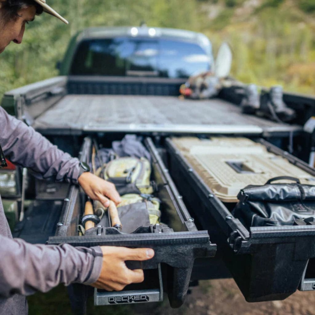 Decked MJ1 Truck Bed Storage System for Jeep Gladiator (2020-current) | Weatherproof | Mid Size Truck | 200 lbs Drawer Capacity