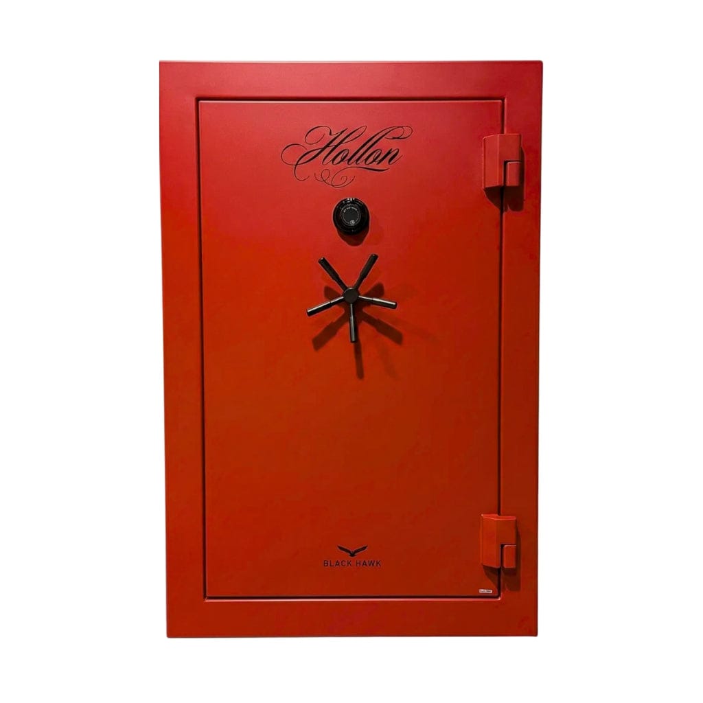 Hollon BHS-39C Black Hawk Gun Safe with Dial Lock | 39 Gun Capacity | 90 Minute Fire Rated| Gray / Red Red / Long Gun Configuration