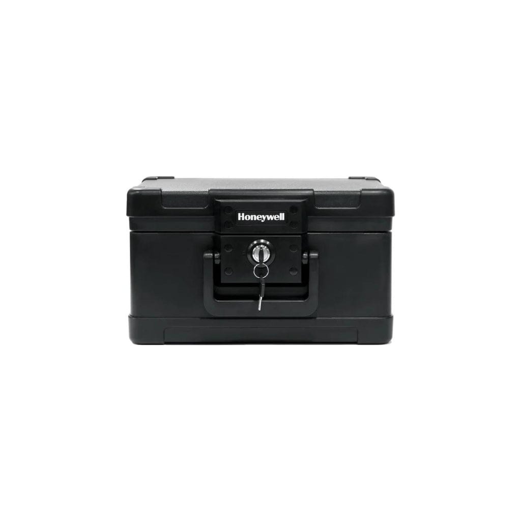 Honeywell 1502 Small Security Chest | ETL 30 Minute Fireproof | 72 Hour Waterproof | Convenient Carry Handle