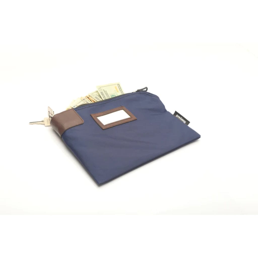 Honeywell 6505 Key-Locking Deposit Bag | Plastic Id Card Window On Front | Blue
