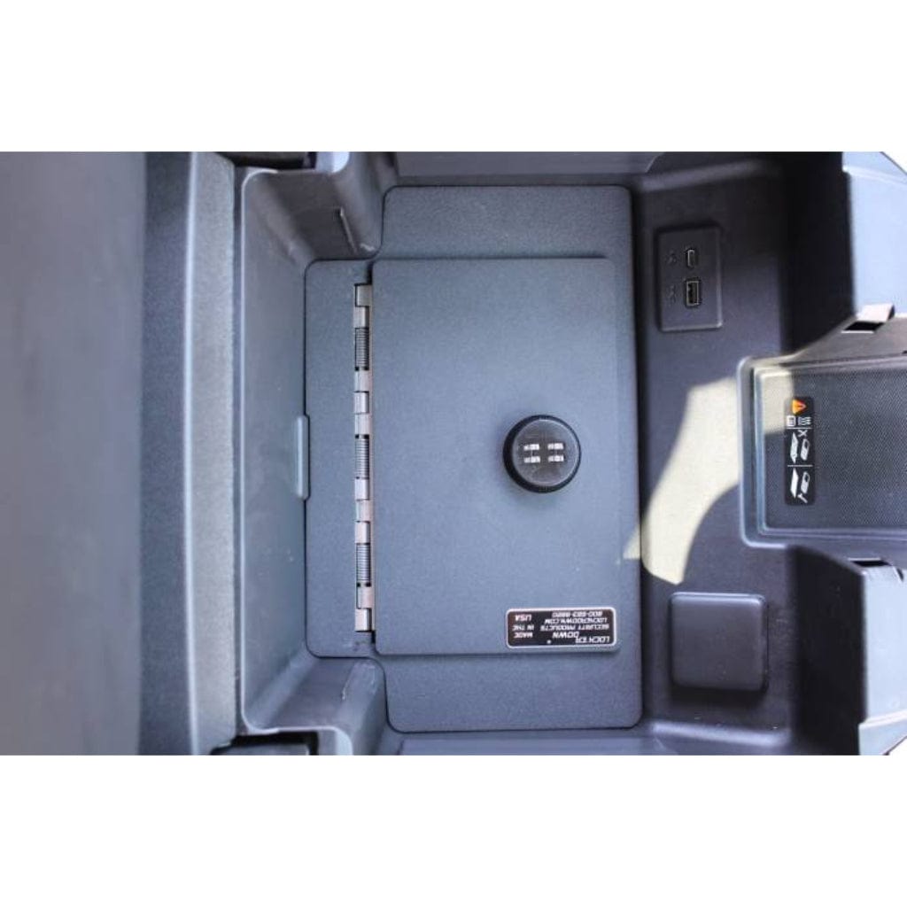 Lock'er Down LD2022EX EXxtreme Console Safe for GMC Sierra 1500 (2022-2024) / Chevy Silverado 1500 Console Refresh 2023 Up, 2500 & 3500 | Heavy 12 Gauge Steel | 4 Point Locking System