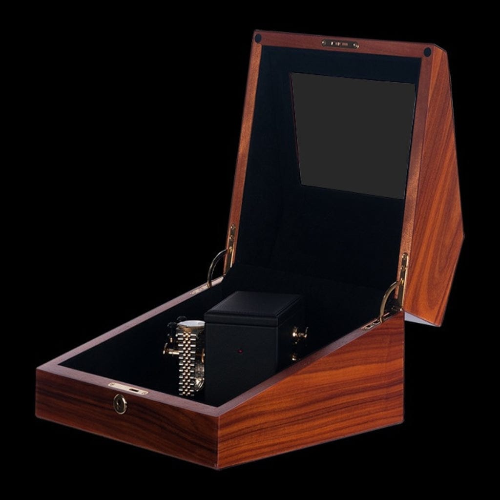 Orbita W30007/W31001 Sempre 1 Sempre Series Watch Winder | Programmable Winder for Hand-wound Watch | Single Watch Winding Capacity Teak