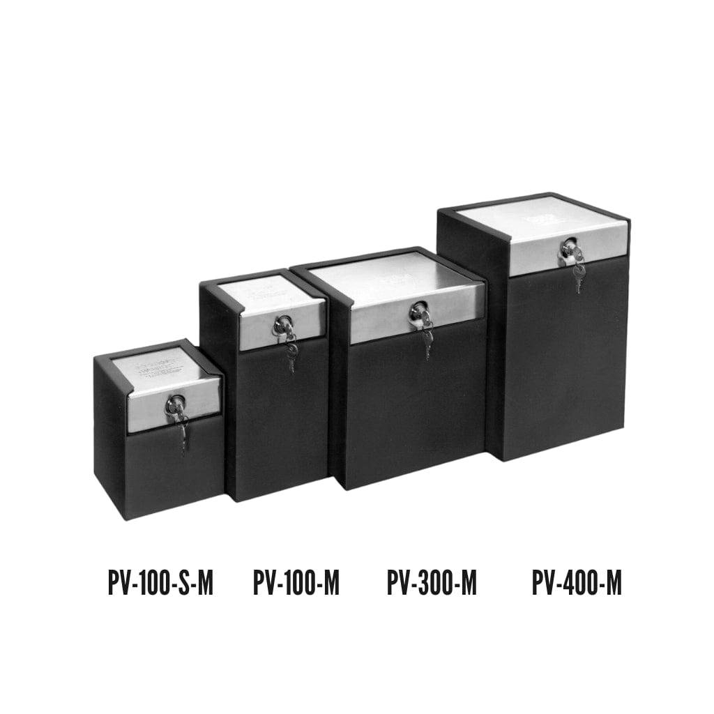 Perma-Vault PV-100 Vertical Guest Room Safe Deposit Box | Security Cam Lock | Interchangeable Slide-Off Tops | Heavy Gauge Steel