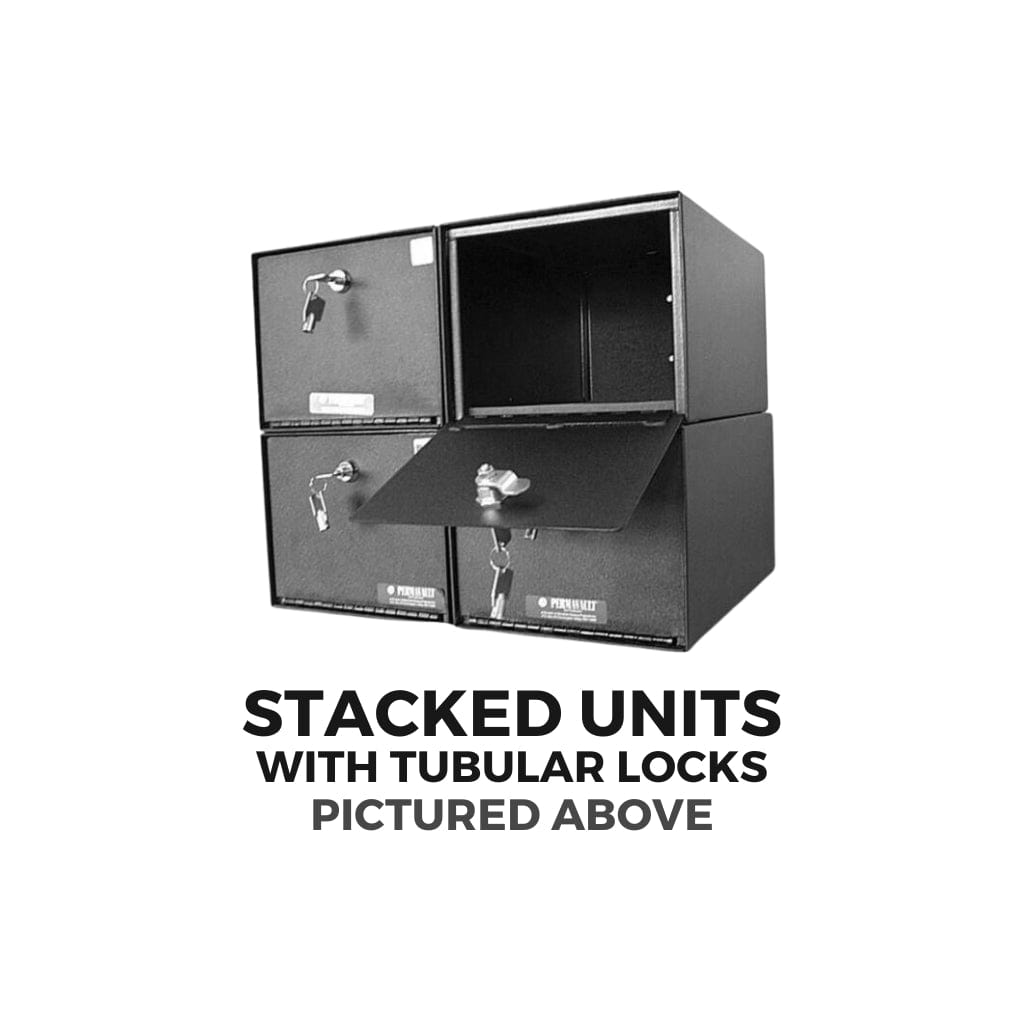 Perma-Vault PVB-5813 Large Capacity Pistol Safe | Lined and Stackable | Security Lock with Two Keys | Heavy Gauge Steel