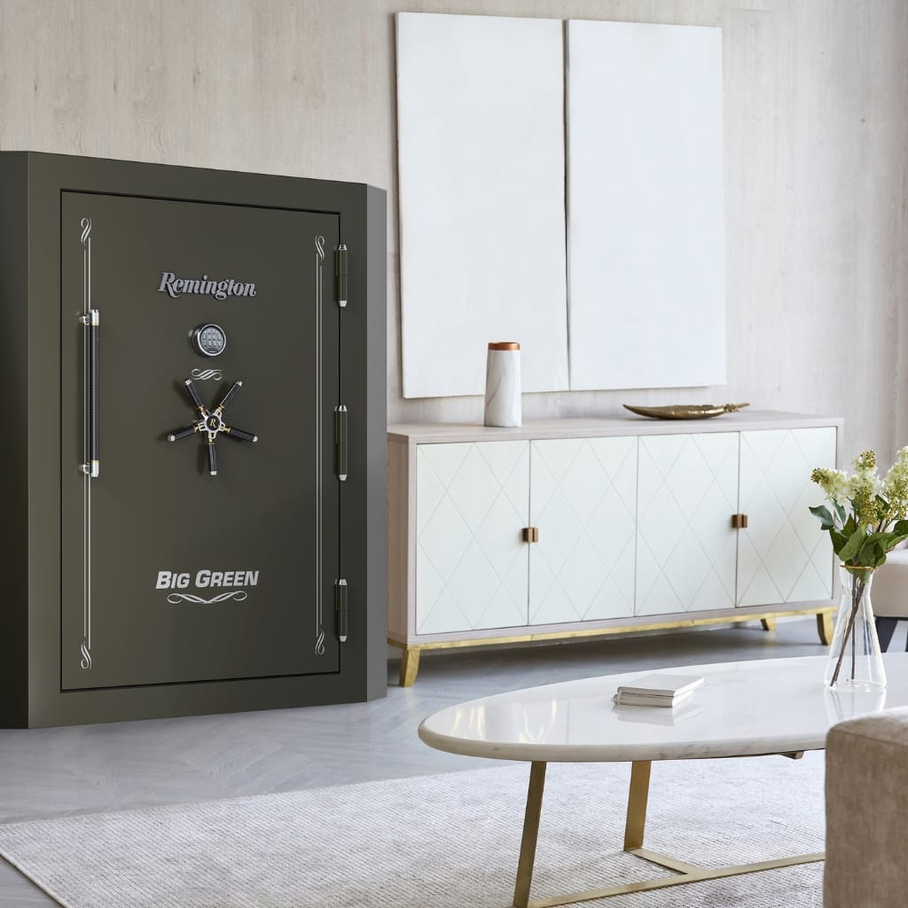 Remington SECSAR6584-BG Big Green Series Gun Safe | CA DOJ Approved | 84 + 8 + 2 Gun Capacity | 90 Minute Fire Rated