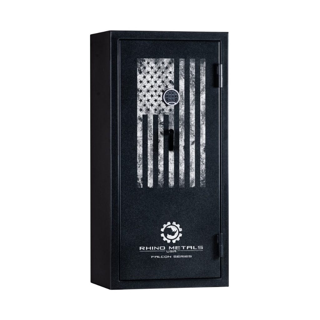 Rhino FFX6028 Falcon Series Gun Safe | CA DOJ Firearm Safety Device | 42 Long Gun Capacity | 40 Min Fire Protection