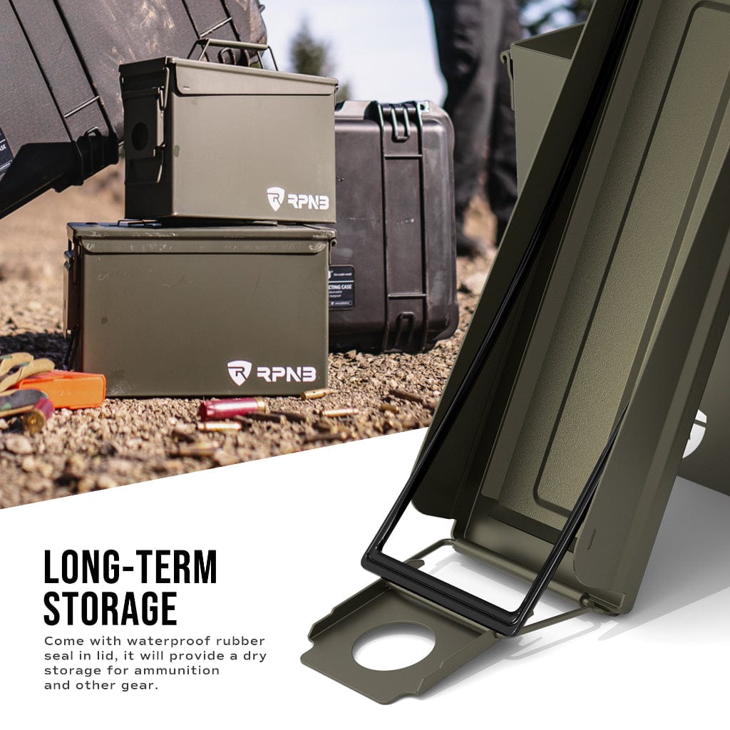 RPNB AM191 Metal Ammo Can | .30 Caliber | Military Heavy Gauge Steel | Water Resistant