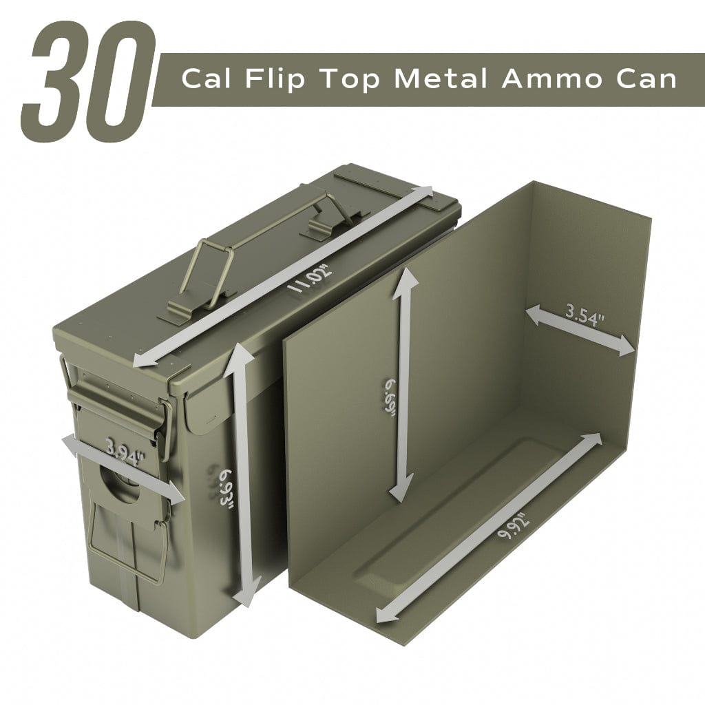 RPNB AM191 Metal Ammo Can | .30 Caliber | Military Heavy Gauge Steel | Water Resistant
