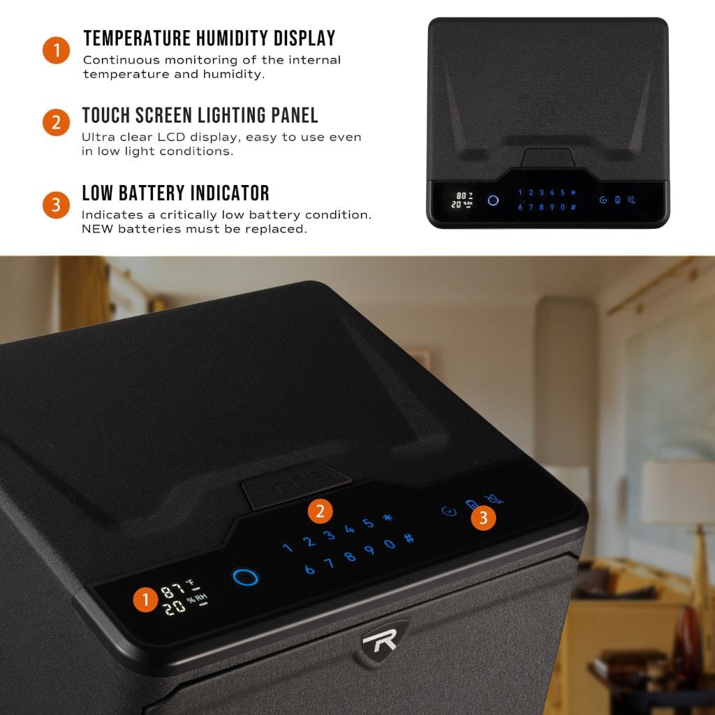 RPNB RP2009 Multi Pistol Safe | Dual-Layer Handgun | Biometric, Digital Keypad, & Key Lock