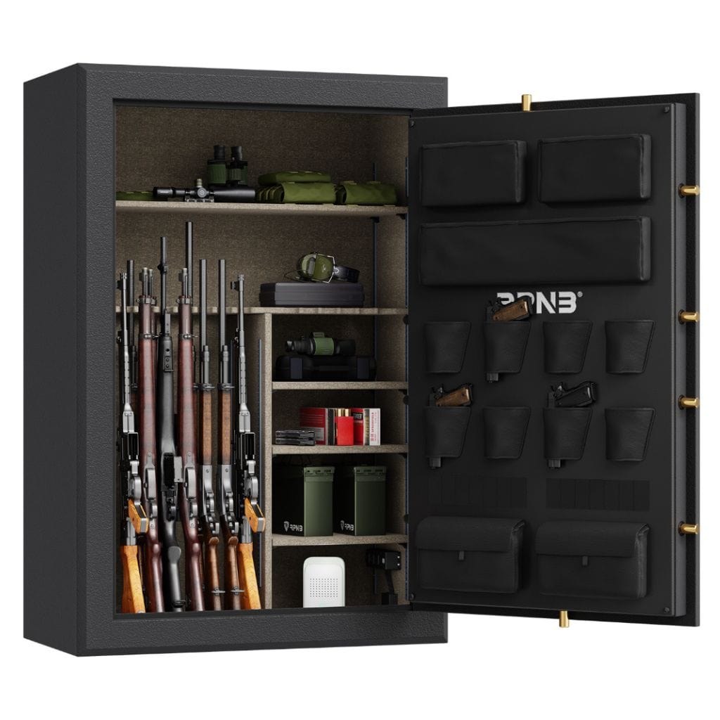 RPNB RPFS45-B RPFS Series Gun Safe | 45 Long Gun Capacity | 40 Minute Fire Rated | Biometric Lock