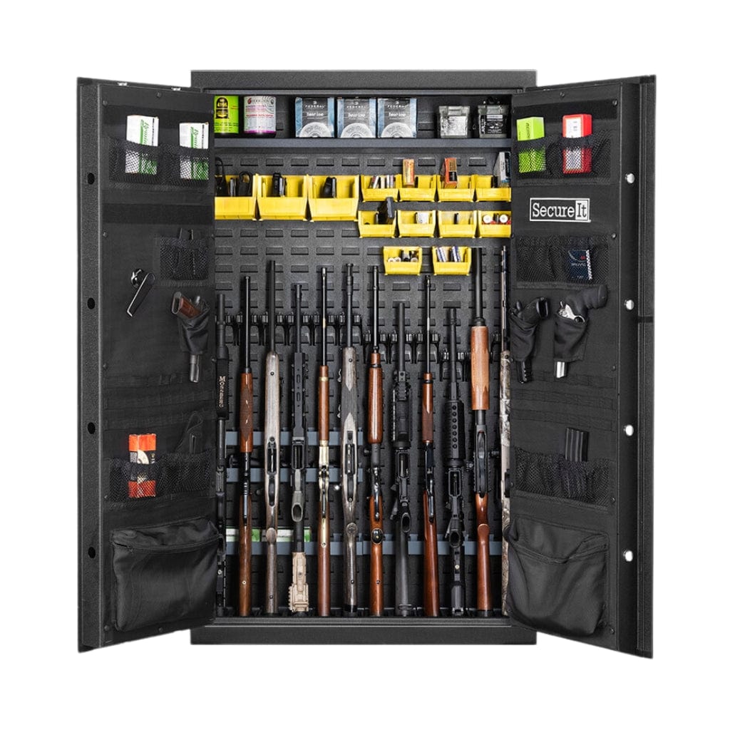 SecureIt ANS-59-12TD-PLUS-YLW Answer Model 12 Plus Heavy Duty Ultralight Double Door Gun Safe | CDOJ Approved | 12 Gun Capacity
