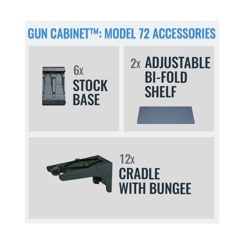 SecureIt SEC-200-12R Model 72–12/2 Gun Cabinet | 12 Gun Capacity | Military Standard Built
