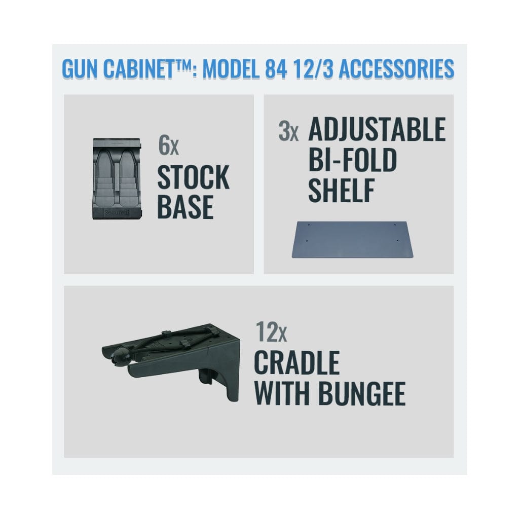 SecureIt SEC-300-12R Model 84–12/3 Gun Cabinet | 12 Gun Capacity | Military Standard Built