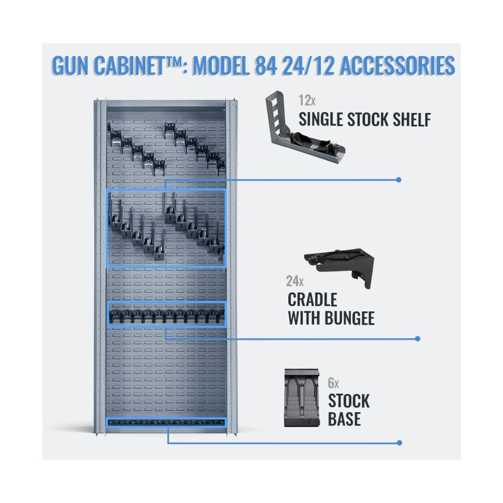 SecureIt SEC-300-24RS Model 84–24/12Gun Cabinet | 24 Gun Capacity | Military Standard Built