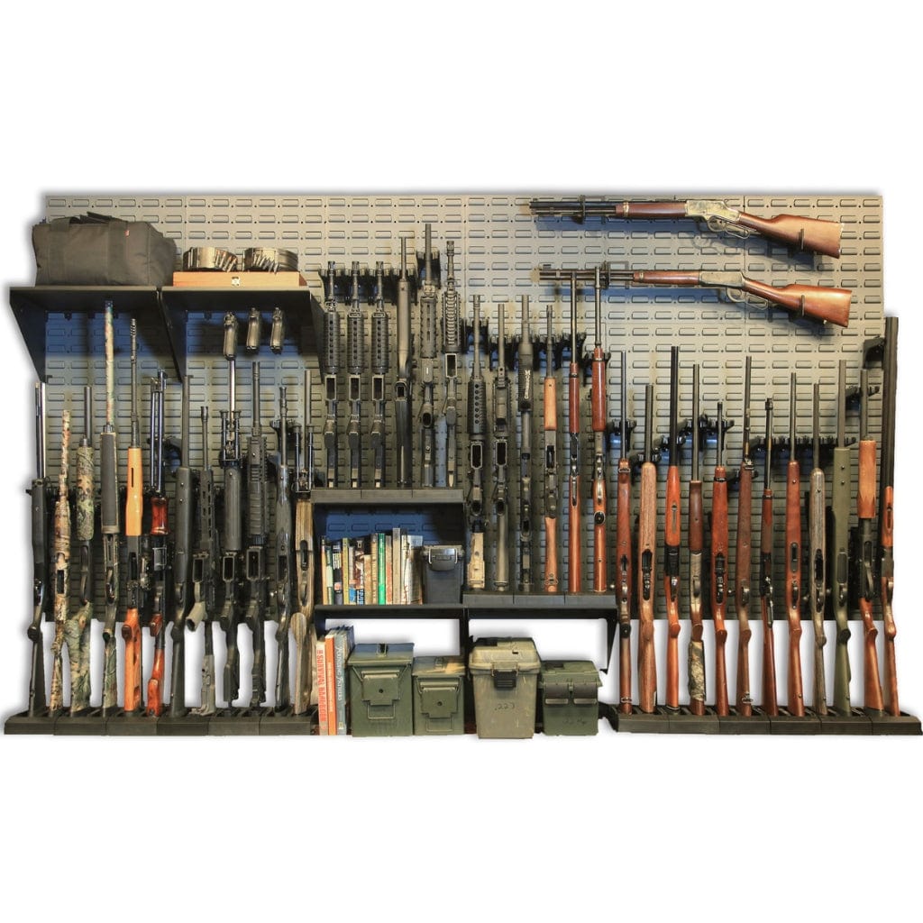 SecureIt SEC-GW-K5 Gun Wall, Vault, Armory Kit #5 | 36 Long Gun &amp; 3 Handgun Capacity | 5 Shelves