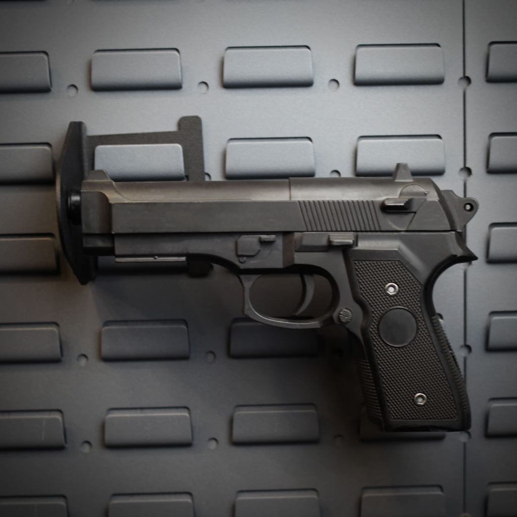 SecureIt SEC-PP-LR Universal Display Pistol Peg | 1 Hand Gun Capacity | Brass Peg | Powder Coated Black Finish
