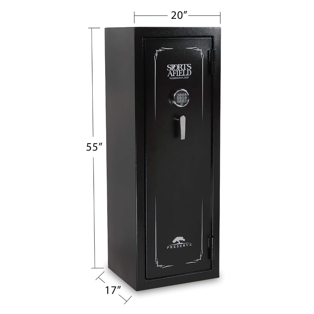 Sports Afield SA5520PX Preserve Series Gun Safe | CA DOJ Approved | 18 Long Gun + 4 Handgun Capacity | 45 Minute Fire Rated