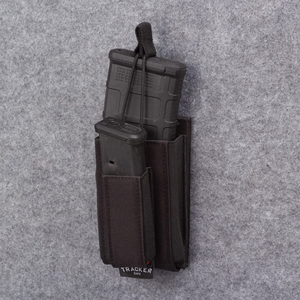 Tracker Safe PDM Mag Holder | Elastic Pocket | 1 Pistol and 1 AR Style Magazine Capacity