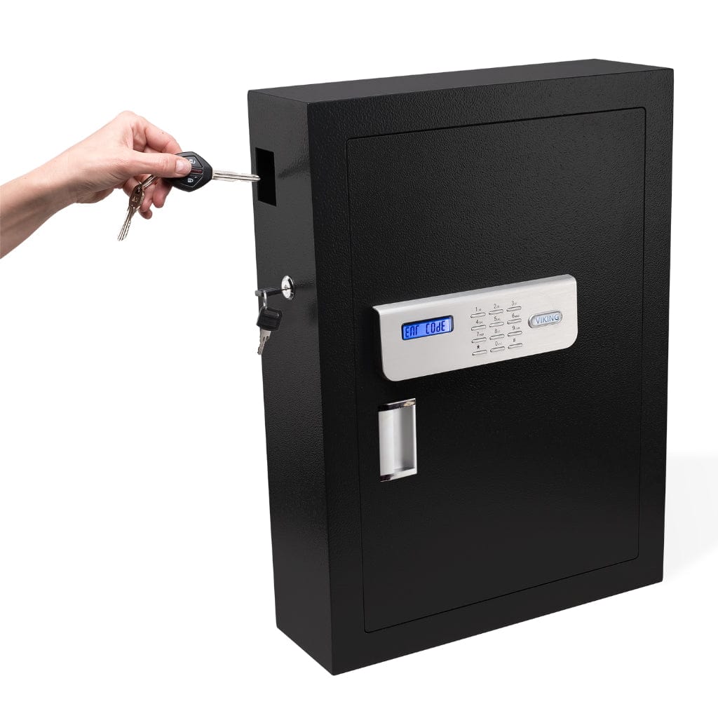 Viking VS-100KS Lockable Drop Slot Key Safe | 100 Key Capacity | Pry-Resistant | Motorized Deadbolt Locking System