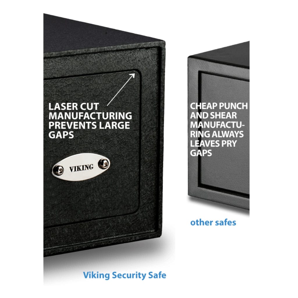 Viking VS-14BL Top Opening Biometric Safe | Pry-Resistant | Motorized Deadbolt Locking System