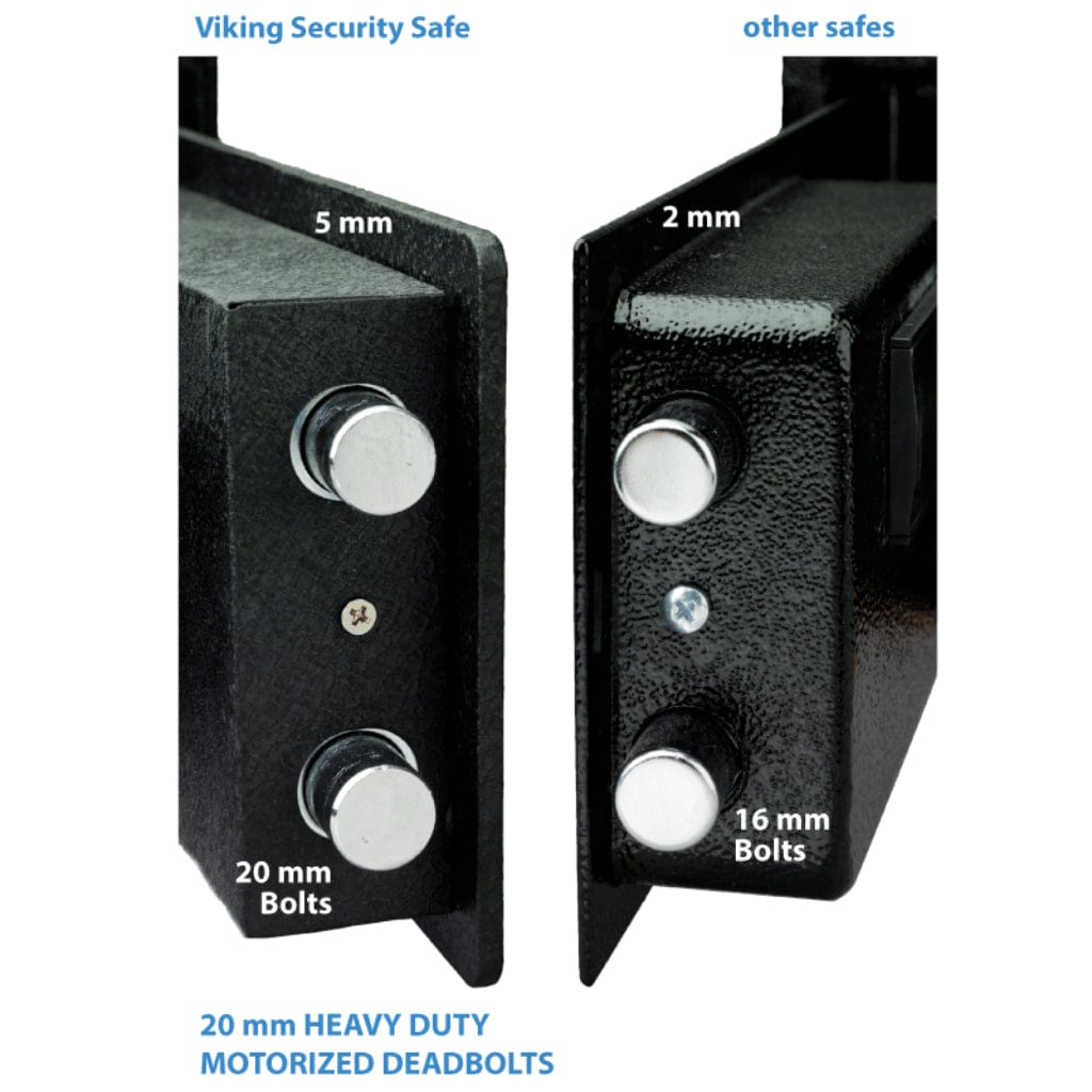 Viking VS-14BL Top Opening Biometric Safe | Pry-Resistant | Motorized Deadbolt Locking System