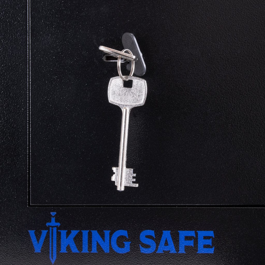 Viking VS-19DB Large Wall Mount Outdoor Depository Safe | Black Weather Resistant Coating | Made of Steel | Highly Secure Double Bitted Key