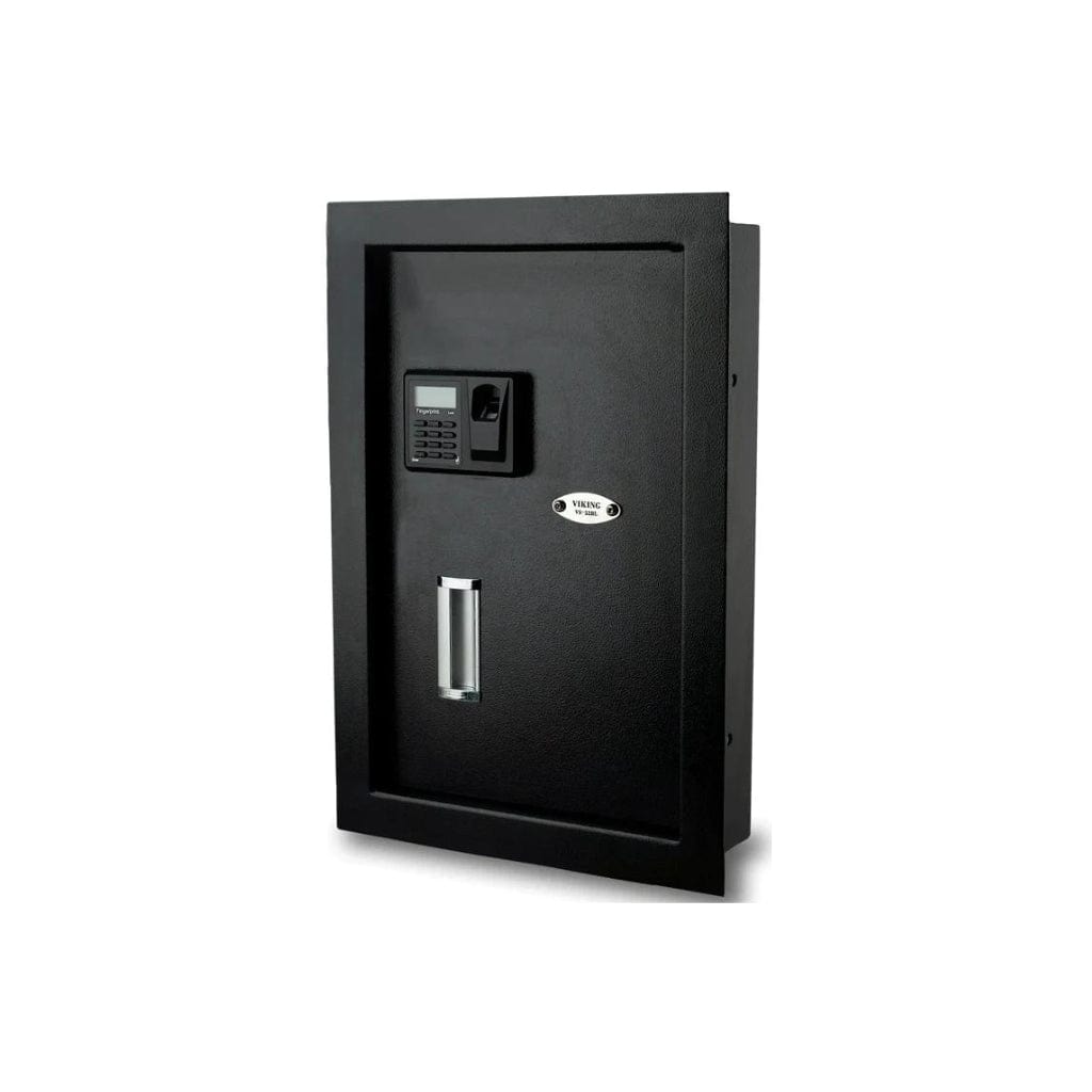 Viking VS-52BL Biometric Hidden In Wall Safe | Pry-Resistant | Motorized Deadbolt Locking System