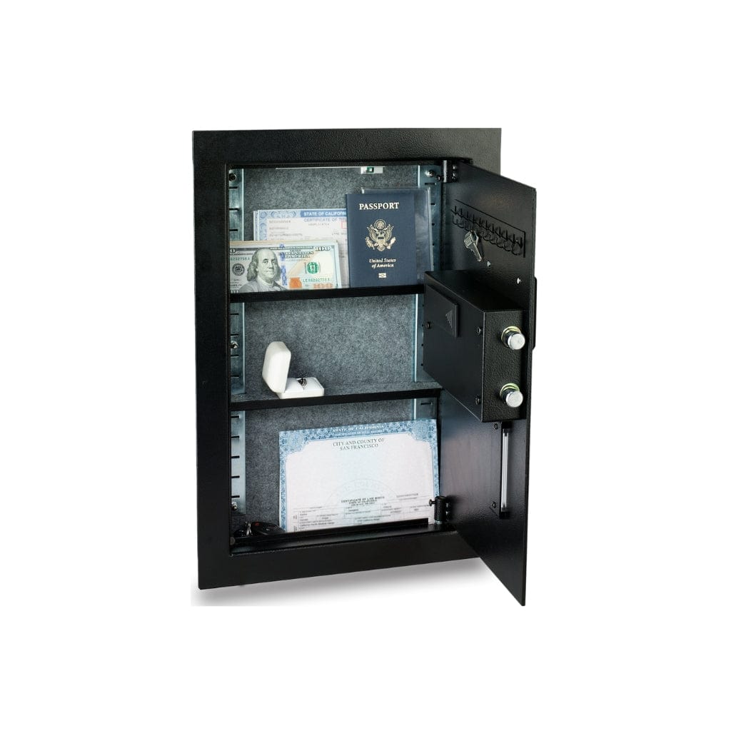 Viking VS-52BL Biometric Hidden In Wall Safe | Pry-Resistant | Motorized Deadbolt Locking System