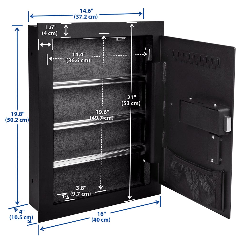 Simplex Lock Rifle Safe Viking VS-52SX SX Series In-Wall Handgun Safe | Pry-Resistant | Steel ...