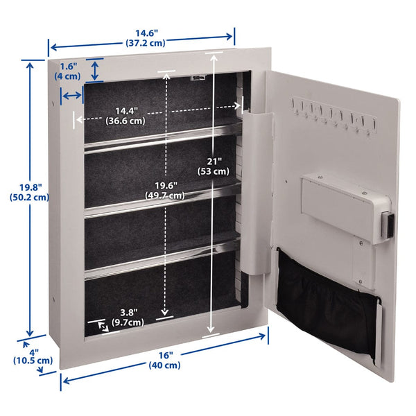 Simplex Lock Rifle Safe Viking VS-52SXW SX Series Handgun Wall Safe | Pry & Scratch Resistant ...
