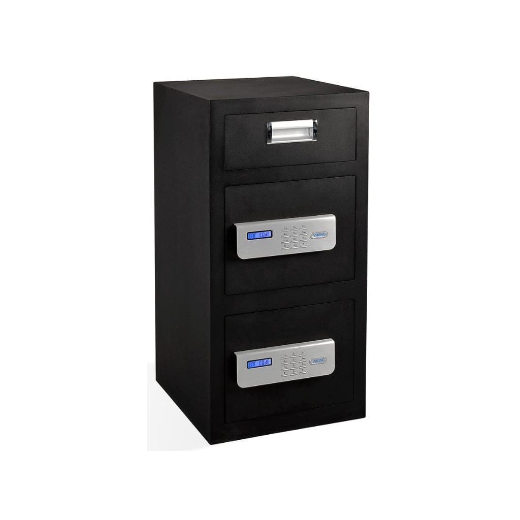 Viking VS-70DS Large Double Door LCD Electronic Depository Safe | Anti-Fishing Chute | Motorized Deadbolt Locking System