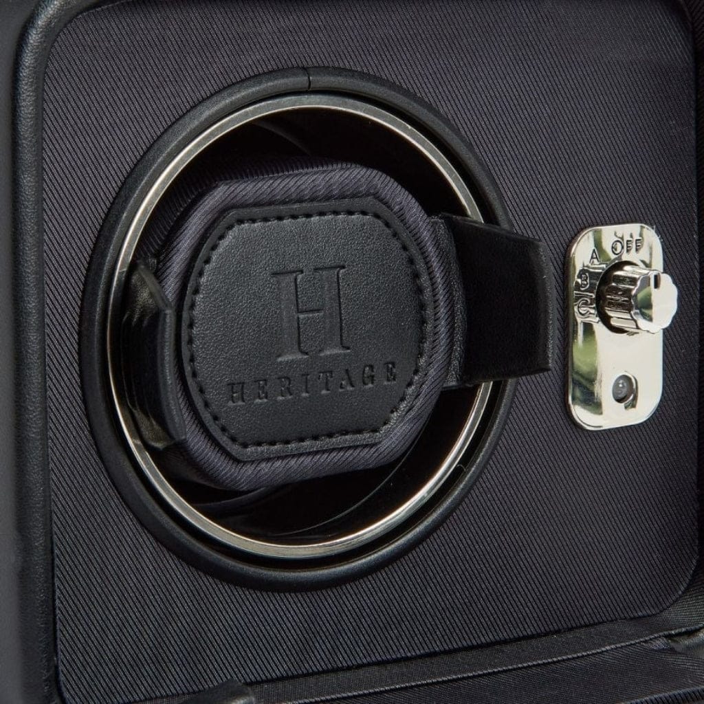 Wolf 452517 Heritage Windsor Single Watch Winder with Cover | 900 Turns Per Day | AC Power | Single Winding Module