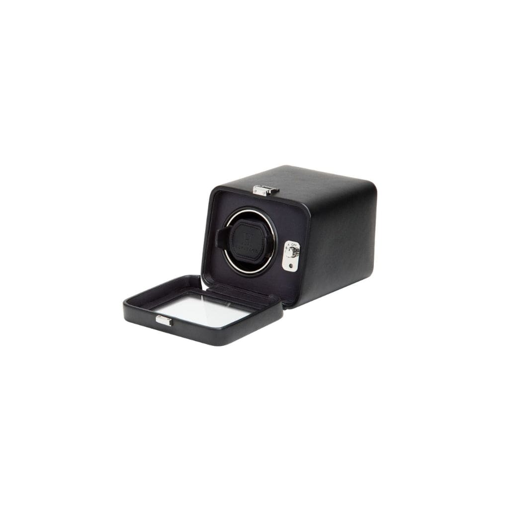 Wolf 452517 Heritage Windsor Single Watch Winder with Cover | 900 Turns Per Day | AC Power | Single Winding Module
