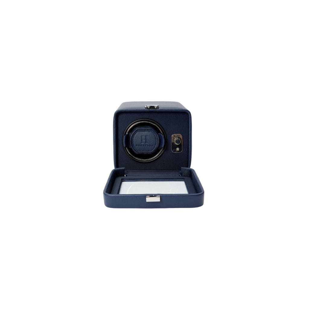 Wolf 452517 Heritage Windsor Single Watch Winder with Cover | 900 Turns Per Day | AC Power | Single Winding Module