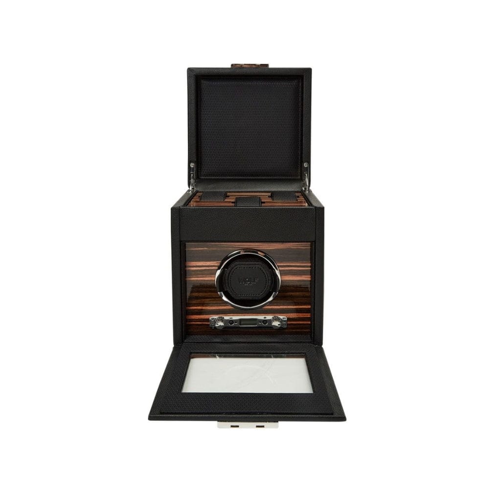 Wolf 457156 Roadster Single Watch Winder with Storage | 1200 Turns Per Day | Single Module and Watch Storage