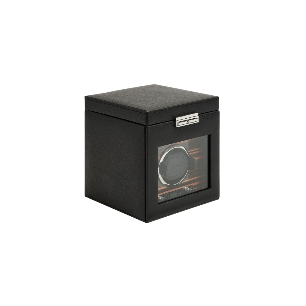 Wolf 457156 Roadster Single Watch Winder with Storage | 1200 Turns Per Day | Single Module and Watch Storage