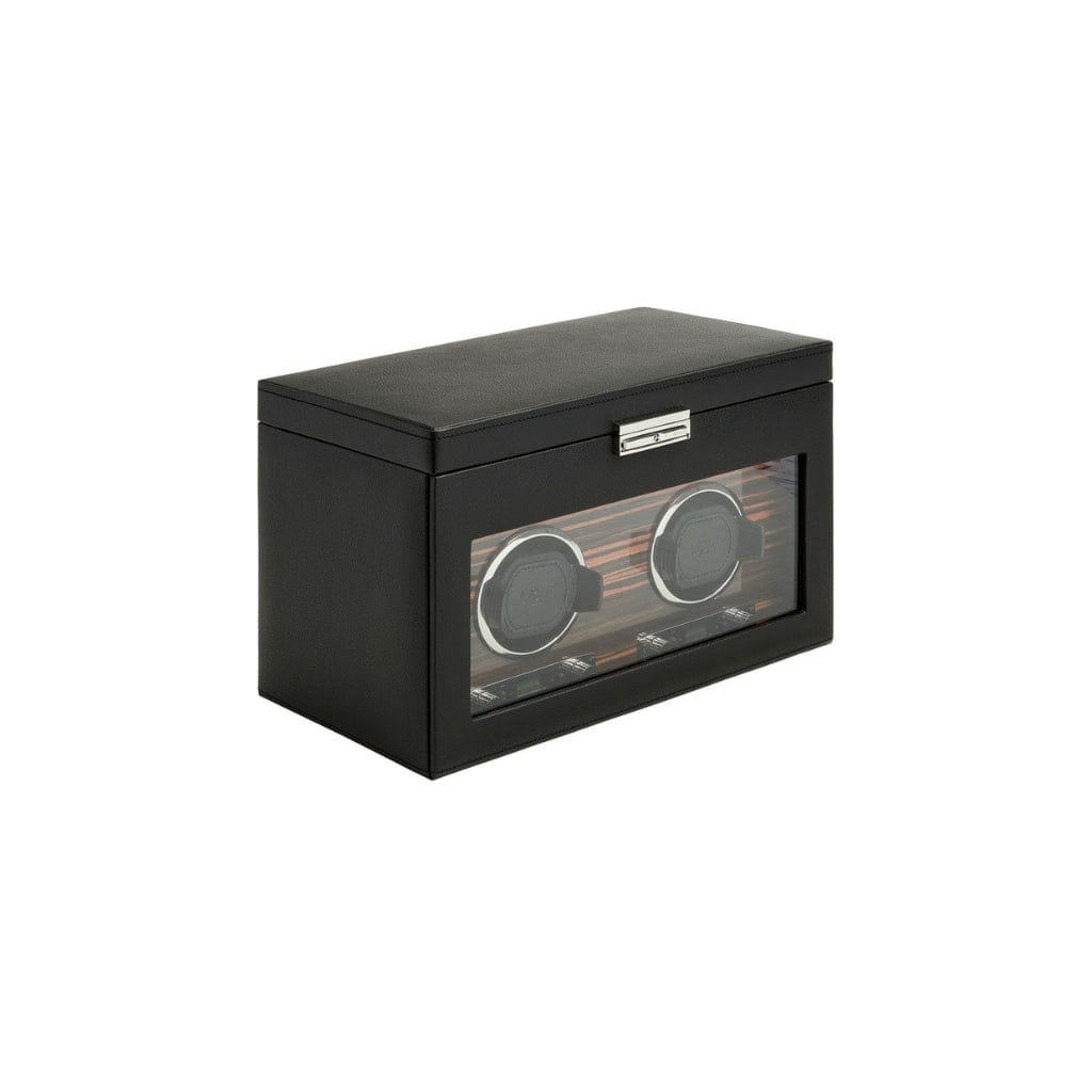 Wolf 457256 Roadster Double Watch Winder with Storage | 1200 Turns Per Day | Double Module and Watch Storage