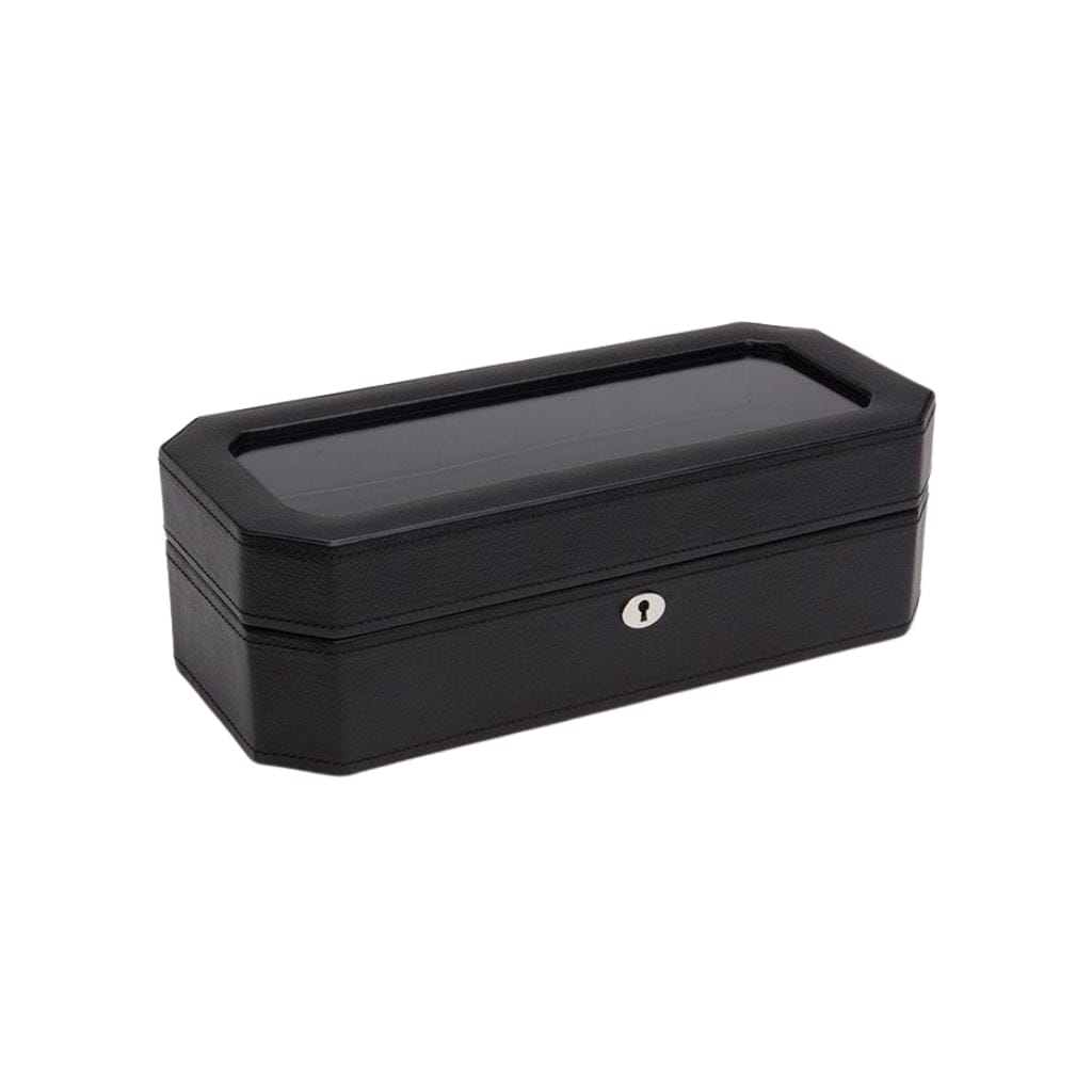 Wolf 458303 Heritage Windsor 5 Piece Watch Box | 5 Watch Capacity | Vegan Leather | Lockable Glass Cover