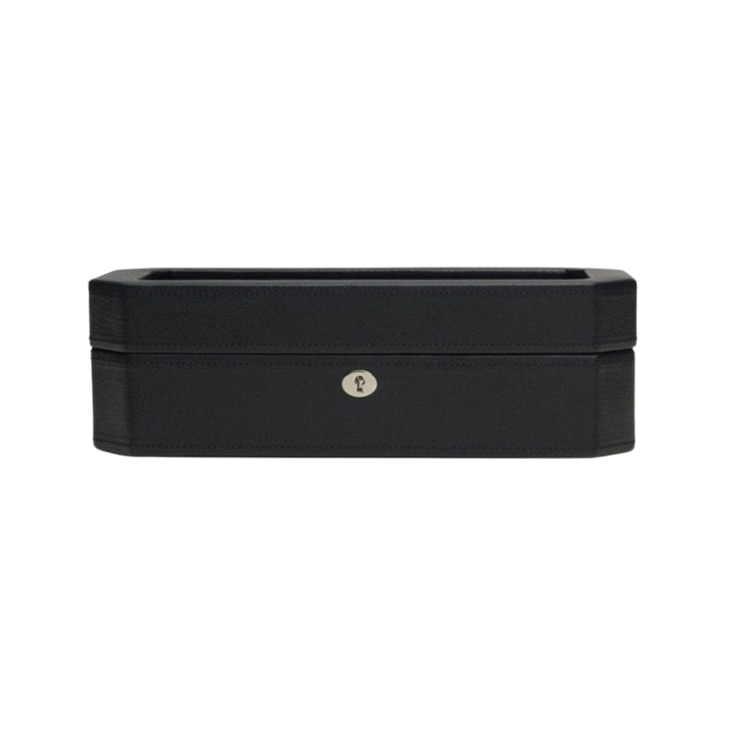 Wolf 458303 Heritage Windsor 5 Piece Watch Box | 5 Watch Capacity | Vegan Leather | Lockable Glass Cover