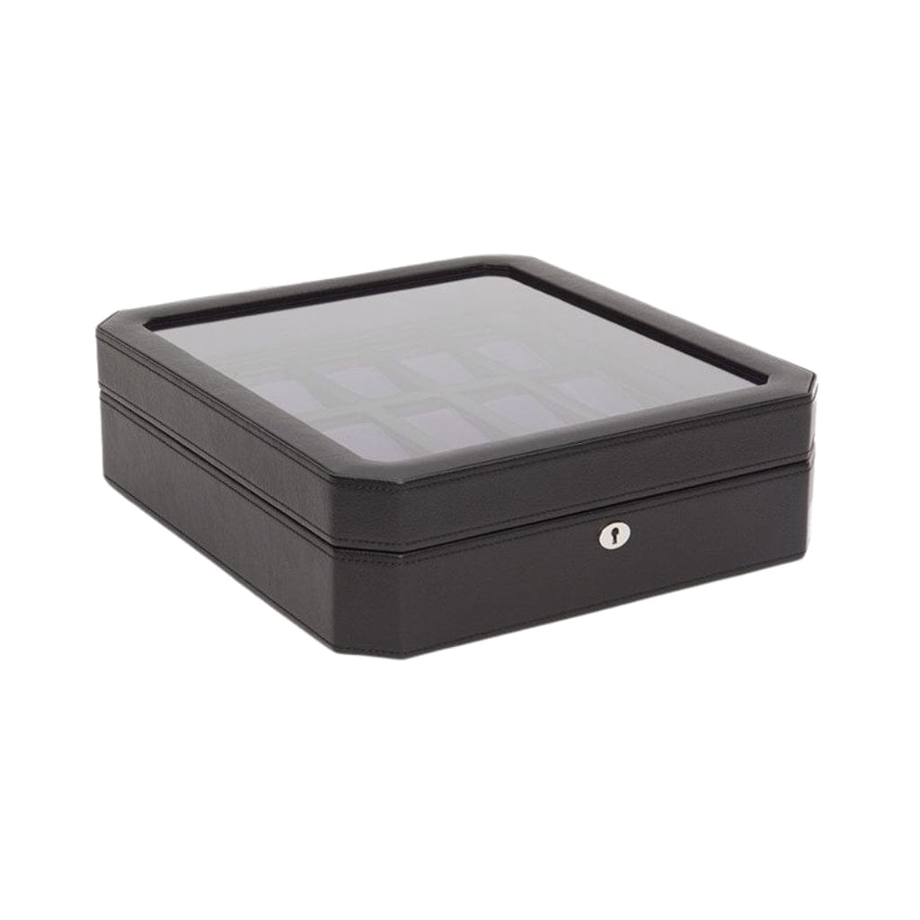 Wolf 458503 Heritage Windsor 15 Piece Watch Box | 15 Watch Capacity | Vegan Leather | Lockable Glass Cover