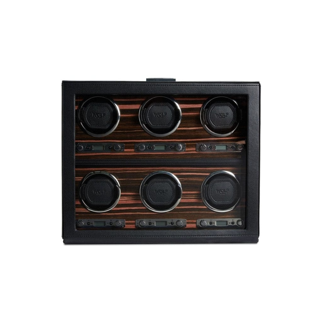 Wolf 459256 Roadster Six Piece Watch Winder | 1200 Turns Per Day | 6 Winding Modules