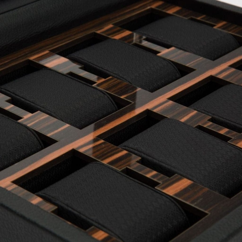 Wolf 477456 Roadster Eight Piece Watch Box | 8 Watch Capacity | Vegan Leather