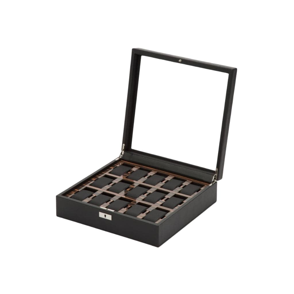 Wolf 477756 Roadster Fifteen Piece Watch Box | 15 Watch Capacity | Vegan Leather