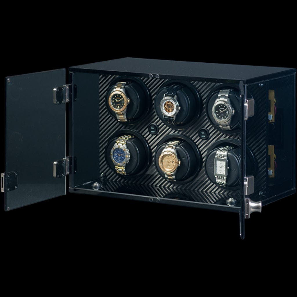 Orbita Milano 6 Milano Series Watch Winder Tempered Glass Case | Rotorwind Movement | 6 Watch Winding Capacity