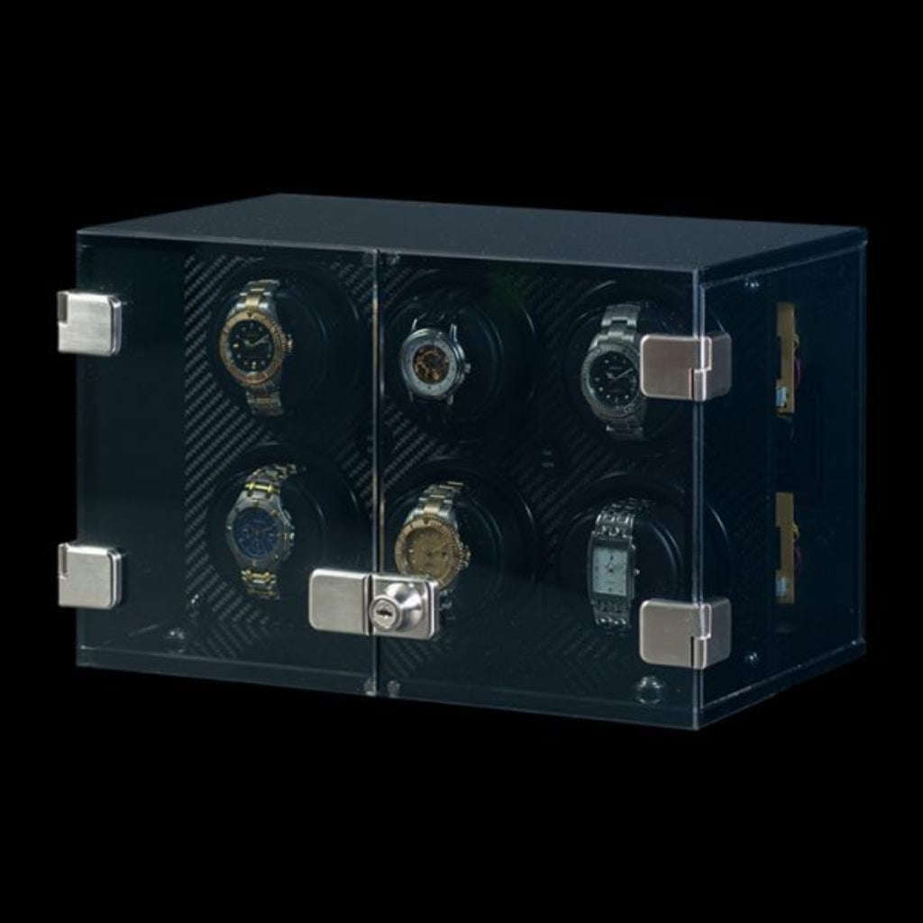 Orbita Milano 6 Milano Series Watch Winder Tempered Glass Case | Rotorwind Movement | 6 Watch Winding Capacity