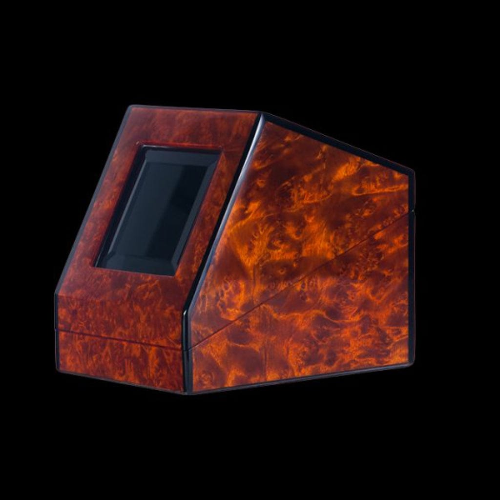 Orbita Siena 1 Siena Series Watch Winder | Rotorwind/Programmable | Single Watch Winding Capacity | Classic Teak/Burl Finish