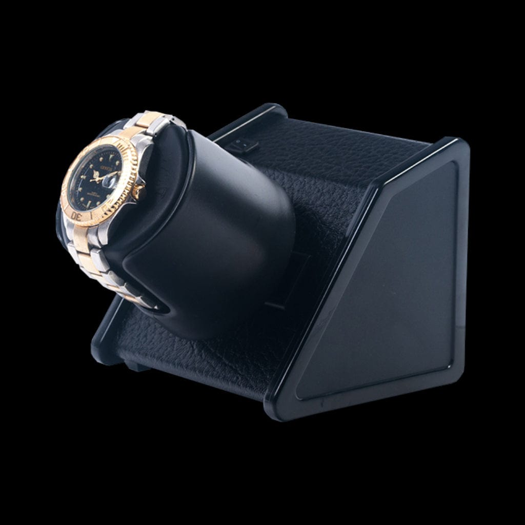 Orbita W05520/W05530 Sparta 1 Open Leatherette Sparta Series Watch Winder | Rotorwind Movement | Black/Brown Leatherette Finish | Single Watch Capacity