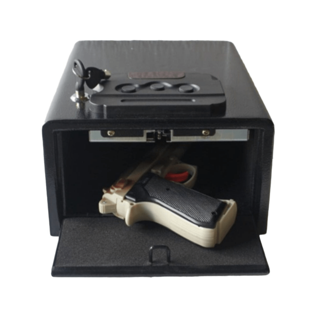 Hollon PB10 Pistol Safe | Electronic Lock With Override Key | 10 LBS