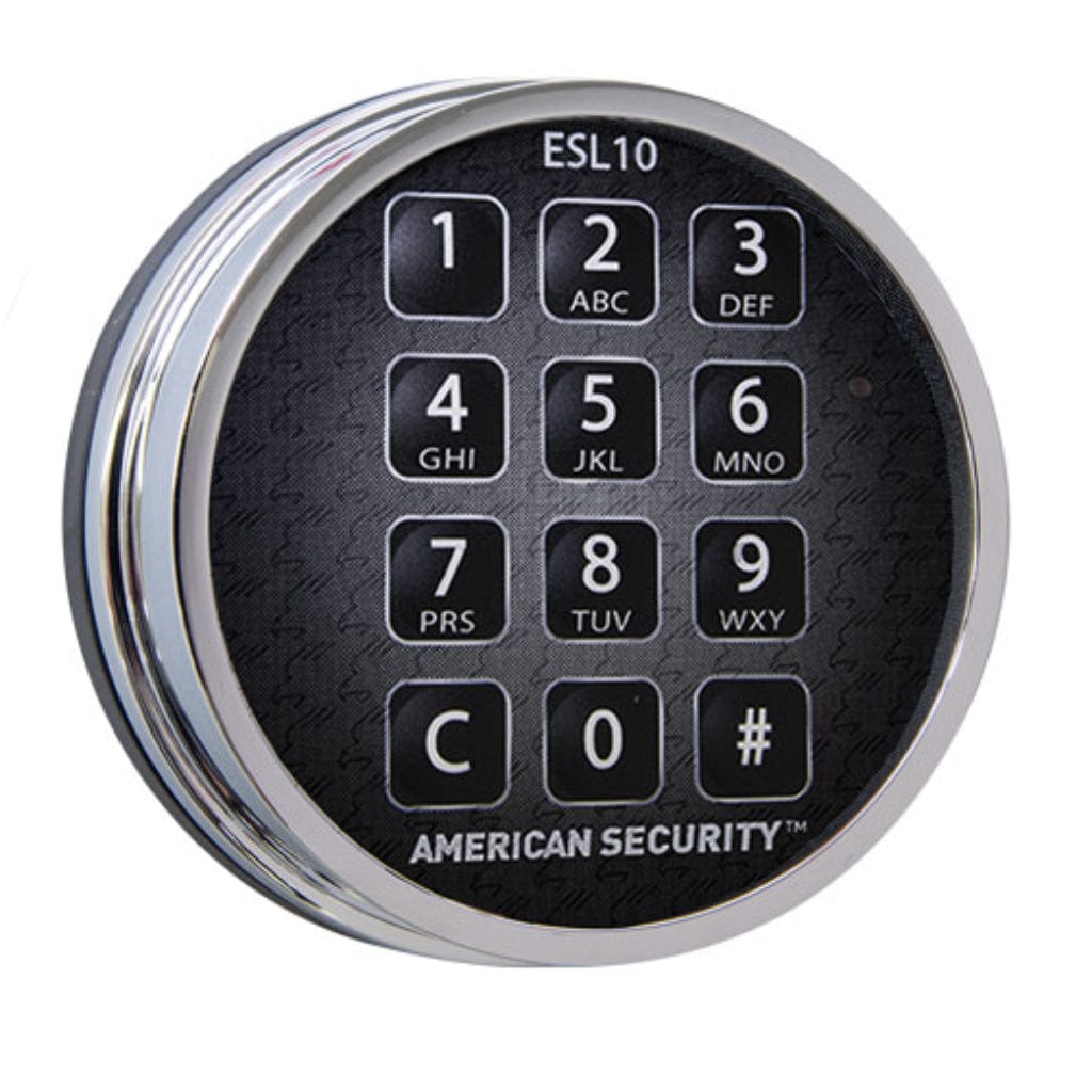 ESL10 Safe Lock | UL Listed Type 1 Electronic Lock | Splash Proof Keypad Chrome