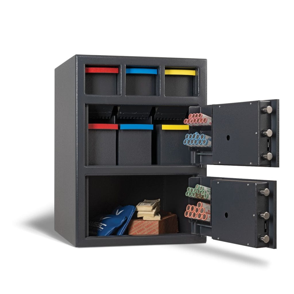 AmSec MM28203-DROP-ESLAUDITII American Security Double Door Depository Safe | B-Rated | Drop Drawer